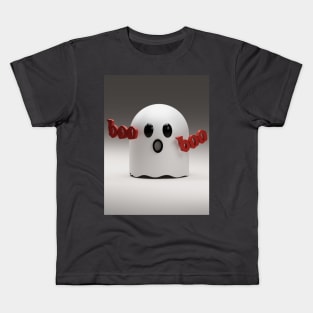 3d rendered cute ghost perfect for halloween design project Kids T-Shirt